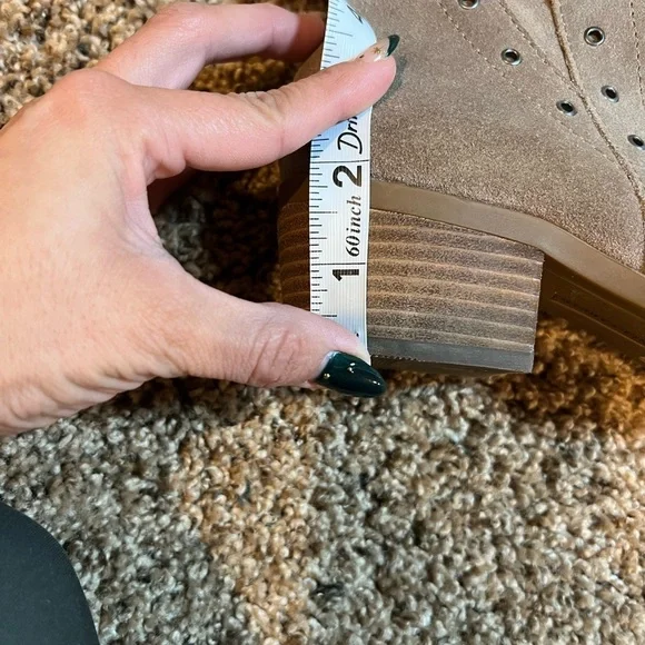 Vince Camuto Bestan Over the Knee Boot Foxy Tan/Gray Suede Size 6 M OTK - Picture 9 of 9